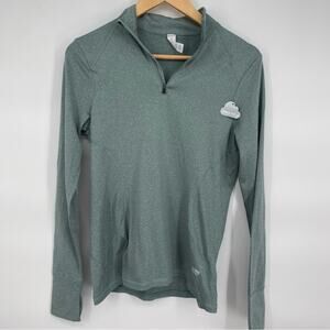 Marika Woman’s 1/4 zipper Popover Active Athleisure Workout Running Green Small